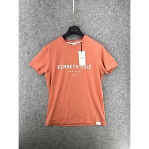 NWT Kenneth Cole New York Men's sz Medium Cotton T-Shirt Short Sleeve Orange $49